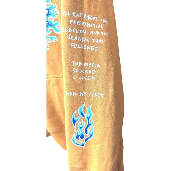 Outkast Graphic Hoodie Sweatshirt With Sleeve Flame Detail - Picture 3 of 6